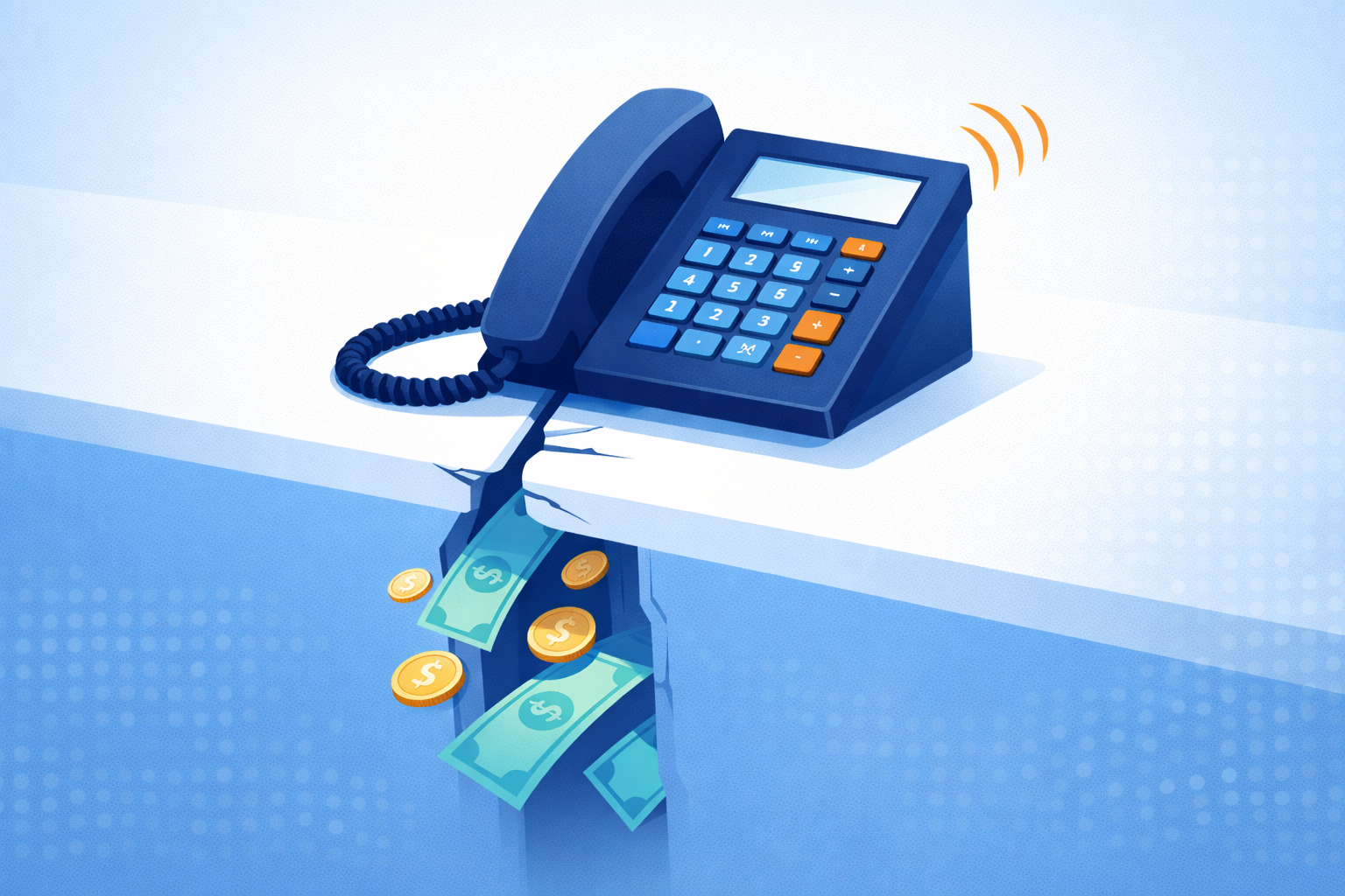 A phone leaking money